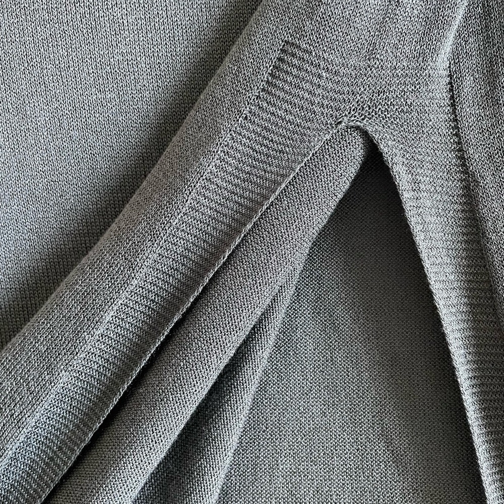 Eileen Fisher Tencel Semi Sheer Tunic Top Small Greyside Slits Lagenlook Coastal - Picture 4 of 11